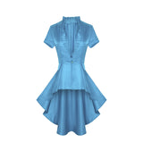 MQTIME  -  Renaissance Costume for Women Steampunk Medieval Tailcoat Gothic Victorian Dress Halloween