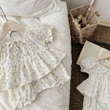 MQTIME  -  New Summer Toddler Baby Girls Clothes Suit Short Sleeve Cotton T-shirt+PP Shorts Children Clothes Suit