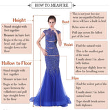 MQTIME  -  Luxury Tulle Evening Dress Fashion Design Side Split Ruffles Mermaid Glitter Sequins Beads Chic Formal Prom Wedding Party Gowns