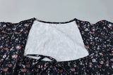MQTIME  -  Summer Vintage Lace Print Dress Sexy High Waist Mini A Line Dresses For Woman Elegant Street Chic Puff Sleeve Holiday Dress