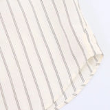 MQTIME  -  Boyfriend Style Striped Loose Full Sleeve White Shirts Women Casual Single Breasted Shirt With Tie Autumn New Women Tops