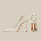 MQTIME  -  High heels spring and autumn slim heels with hollow pointed sandals for comfortable women