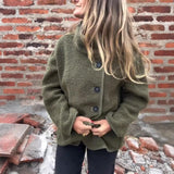 MQTIME  -  Fall/Winter 2025 New Button-down Fur Jacket Lapel Button-down Loose Warm Velvet Sweater