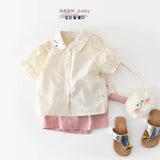 MQTIME  -  Summer New Baby Short Sleeve Shirts + Shorts 2pcs Suit Infant Girl Cute Rabbit Clothes Set Cotton Toddler Outfits