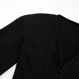  MQTIME  -   Autumn Women Solid 2 Piece Set Sexy V Neck Long Sleeve Metal Single Breasted Cardigan Tops + Shorts Slim Casual Suits