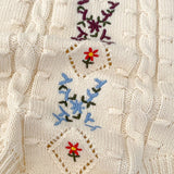 MQTIME  -  New autumn baby clothing, 0-3 year old female baby, knitted sweater embroidered jumpsuit, crawling suit