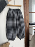 MQTIME  -  Infant Baby Boys Jogger Pant Striped Thicken Warm Kids Boys Harem Pant New Winter Versatile Elastic Waist Children Boys Pant