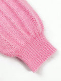  MQTIME  -  New Solid Pearl Buttons Wool Knit Pink Soft Sweater Cardigan Autumn Women's Sweater Casual Knitwear Jacket Elegant Party Tops