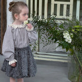 MQTIME  -  Children's Two-Piece Set Baby Toddler Girl Elastic Fluffy Tutu Skirts Kid Lace Spring Doll Collar Pullover Tops Shirt Blouse