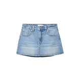 MQTIME  -  Washed Blue Hot Diamond Denim Skirt Women's Fashion Casual Versatile Culottes Women
