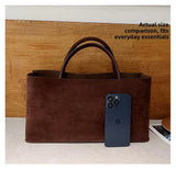 MQTIME  -  Faionable Large Capaci Commuter Suede Tote Bag Dongda Gate New Soft PU Handbag Casual Youth Sle Trendy Tot Bag