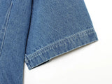  MQTIME  -  Denim Top Woman Sexy Short Sleeves Waist-Cinching Button Tops For Women Solid Color Ruched Slim Tank Tops