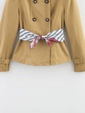 MQTIME  -  Autumn Winter Fashion Double Breasted Zipper Scarf Decor Trench Coat Women Elegant Streetwear