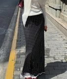 MQTIME  -  Autumn Fashion Polka Dot Slim Skirt for Women Temperament Commuting Female Elegant Sweet Skirts