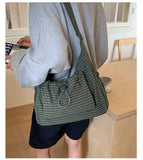 MQTIME  -  Korean Version Niche Large Capacity Lightweight New Solid Color Nylon Casual Solid Color Crossbody Bag