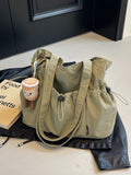 MQTIME  -  Casual Commuter Large Capaci Nylon Tote Bag Women's New 2025 College Student Class Bag Commuter Single oulder Tote Bag