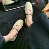 MQTIME  -  Retro Comfort Mary Jane Flat Shoes Autumn Slip On Ballet Women Shoes Fashion Shallow Ladies Casual Soft Sole Ballerina Shoe