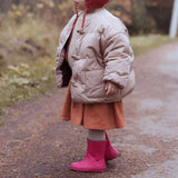 MQTIME  -  Autumn Girls Doll Collar Cotton Linen Dress New Chic Retro Loose Long-Sleeved Baby Girl Casual Party Dresses