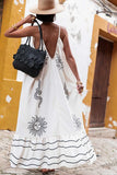 MQTIME  -  Oversize Beach Dress Strapless Loose Fit Boho Maxi Dress Round Neck Sleeveless Sundress Mujer Vestidos Vacation Robes