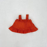 MQTIME  -  Summer New Fashion Versatile Infant and Toddler Girl Baby Sweet Dot Printed Suspended Top+Bottom Wrapped Pants Sleeveless Set