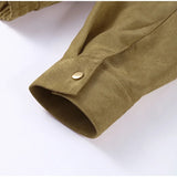  MQTIME  -  Retro Solid Suede Bomber Jacket Women Street Lapel Single Breasted Full Sleeves Zipper Pockets Coat Female Autumn Casual Outwear