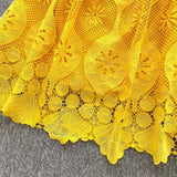 MQTIME  -  Summer Elegant Hollow Out Embroidery Lace Long Dresses Women Holiday Short Sleeve Flower Retro Evening Party Female Vestidos