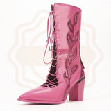 MQTIME  -  New Arrival Womens Shoes Fashion Pointed Head High Heel Boots for Woman Exquisite Motorcycle Boots Designer Shoes Botas De Mujer
