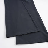 MQTIME  -  Y2K American Old Money Three Button Low Waist Slimming Slightly Flared Suit Pants Women Low Waist Loose Floor Hugging Wide Leg