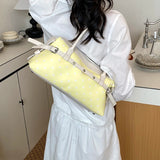  MQTIME  -  Korean Style Polka Dot Small PU Leather Top Handle Bag Ladies Contrast Color Shoulder Crossbody Bags New Trend Handbag