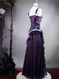 MQTIME  -  Mysterious Nocturne Velvet Elegant Mermaid Dress Elegant Gown Strap Dress Lolita Purple Evening Party Long Dresses