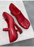 MQTIME  -  New Style Fashion Patent leather Bowknot Women Pumps Spring Summer Strange Fretwork High Heels Mary Jane Female Daily Shoes
