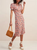  MQTIME  -  Clearance Price Ladies Short-Sleeved Temperament High-Waisted Slimming Robe for Holiday