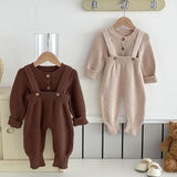 MQTIME  -  New Autumn Winter 0-3Yrs Toddler Baby Girl Boys Clothes Infant Baby Girls Boys Long Sleeved Solid Color Cardigan Jumpsuit
