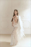 MQTIME  -  Women Maternity Dress for Photography Sexy Hollow Perspective Halter Backless Lace Dress Clothes for Pregancy Studio Photoshoot