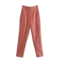 MQTIME  - 2024 New Chic Fashion Woman Pants Office Wear Pants for Women Vintage High Waist Zipper Fly Female Ankle Trousers Mujer Gothic