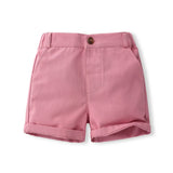 MQTIME  -  Summer Boys Sets Clothing Korean Fashion Gentleman Plaid Cotton Short Sleeve Baby Tops+Shorts+Tie Kids Boutique Clothes