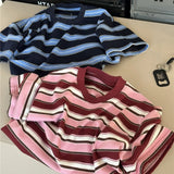 MQTIME  -  Summer New Children Loose Striped T Shirts Cotton Boys Girls Bottoming Shirts Toddler Long Sleeve Casual Tops Kids Clothes