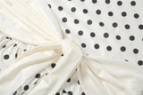 MQTIME  -  Lace Up Ribbon Patchwork Polka Dots Print Strapless Mini Dress Women Sexy Ruffles Hem Sleeveless Backless Bodycon Party Clubwear