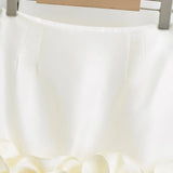 MQTIME  -  Women's Clothing 2025 Summer New Fashion Design Handmade Three-dimensional Flower Skirt