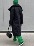 MQTIME  -  New in Winter Women Loose Parkas Elegant Fashion Coats Oversized Warm Long Belt Puffer Jackets Ladies Cotton Padded Jacket