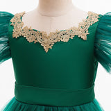 MQTIME  -  Christmas Big Girls Dress Children Birthday Party Gown Kids Princess Green Sweet Vestidos Teenager Sleveless Dresses 3-10 Years