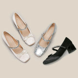MQTIME  -  Fashion New Autumn High Heels Women's Summer Thick Heel Single Shoes Square Head Butterfly Women's Shoes