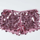 MQTIME  -  Women Sparkling Sequins Night Club Party Shorts Sexy Low Waist Slim Y2K Streetwear Bottoms Summer Holiday Outfitss All Matching