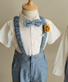 MQTIME  -  Boys Suit for Weddings Party Summer Autumn Gentleman Plaid Birthday Blazer Set Baby 1 To 4 Y Kids photograph Costumes