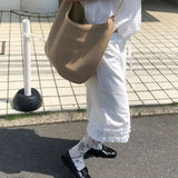 MQTIME  -  Basic Solid Color Casual Loose Capri Pants Female Clothing Wide Leg Summer Drawstring Fashion Edible Tree Fungus Spliced Pants