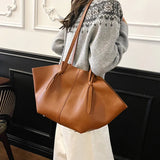 MQTIME  -  Women Shoulder Bag Solid Color Leather Simple Design Large Capacity Women Crossbody Multifunctiona Handbag