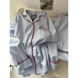 MQTIME  -   Korean Popular Pajamas Homewear Two-piece Women's Pajamas Home Set Female Pijama New Spring Autumn Long Sleeve Sleepwear