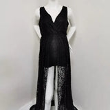  MQTIME  -  Clearance Maternity Bodysuit For Photography Props Sleeveless Lace Pregnant Woman Long Dress For Photo Shoot