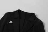 MQTIME  -  Lace Fashion Suit Jumpsuit Female Blazer Body Top V-Neck Slim Long Sleeve Sexy Cardigan Streetwear Women Black Rompers New