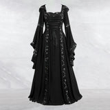 MQTIME  -  Medieval Cosplay Renaissance Costumes Floor Length Dress Women's Victoria Steampunk Gothic Party Dress Elegant Princess Dress